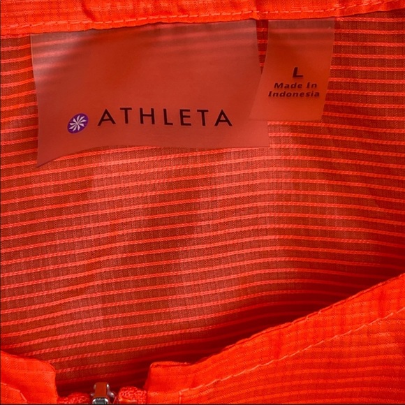 Athleta Neon Orange Front-Zip Crop Windbreaker - Picture 4 of 6